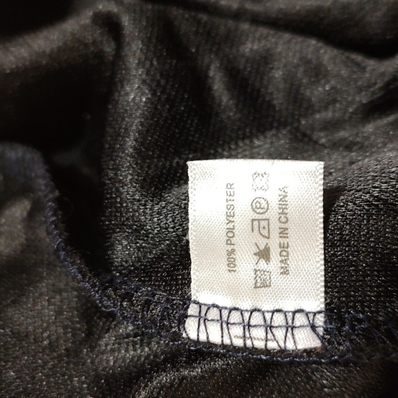 Women's dark blue top with brown faux suede by 'Top it off'. Size L/XL - Picture 8 of 8